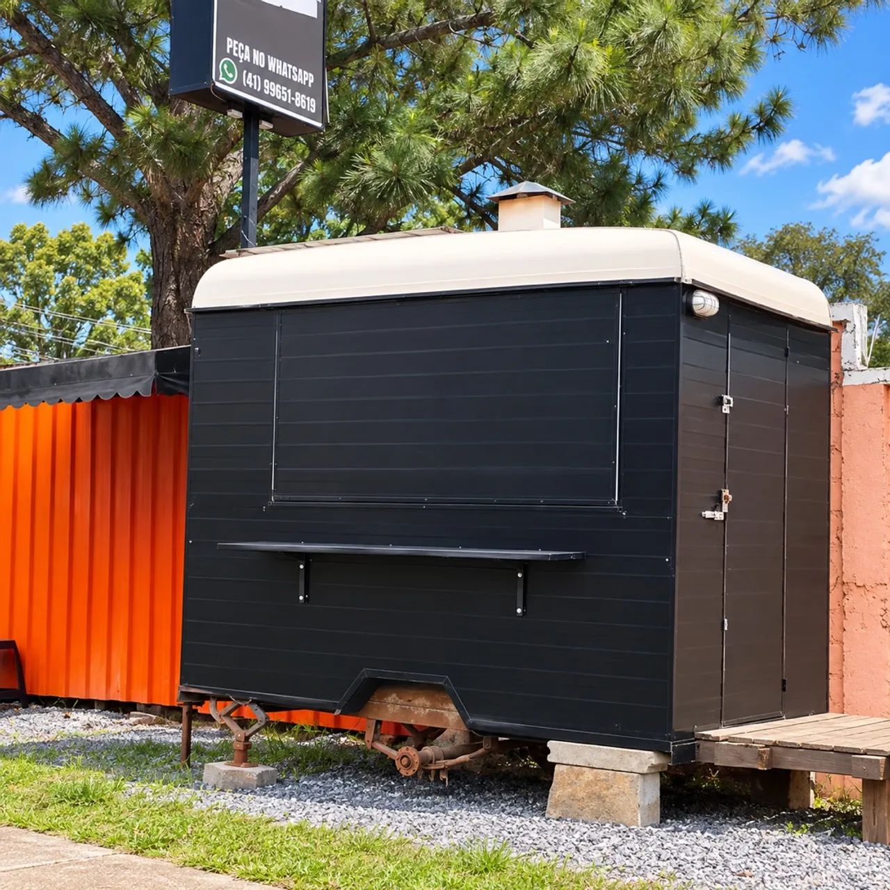 Trailer completo para lanches - pronto para trabalhar