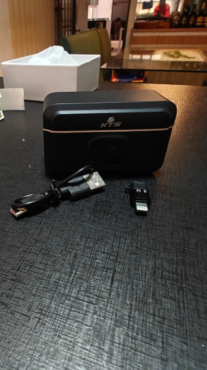 Microfone de Lapela Duplo Sem Fio Magnético - Foto 3