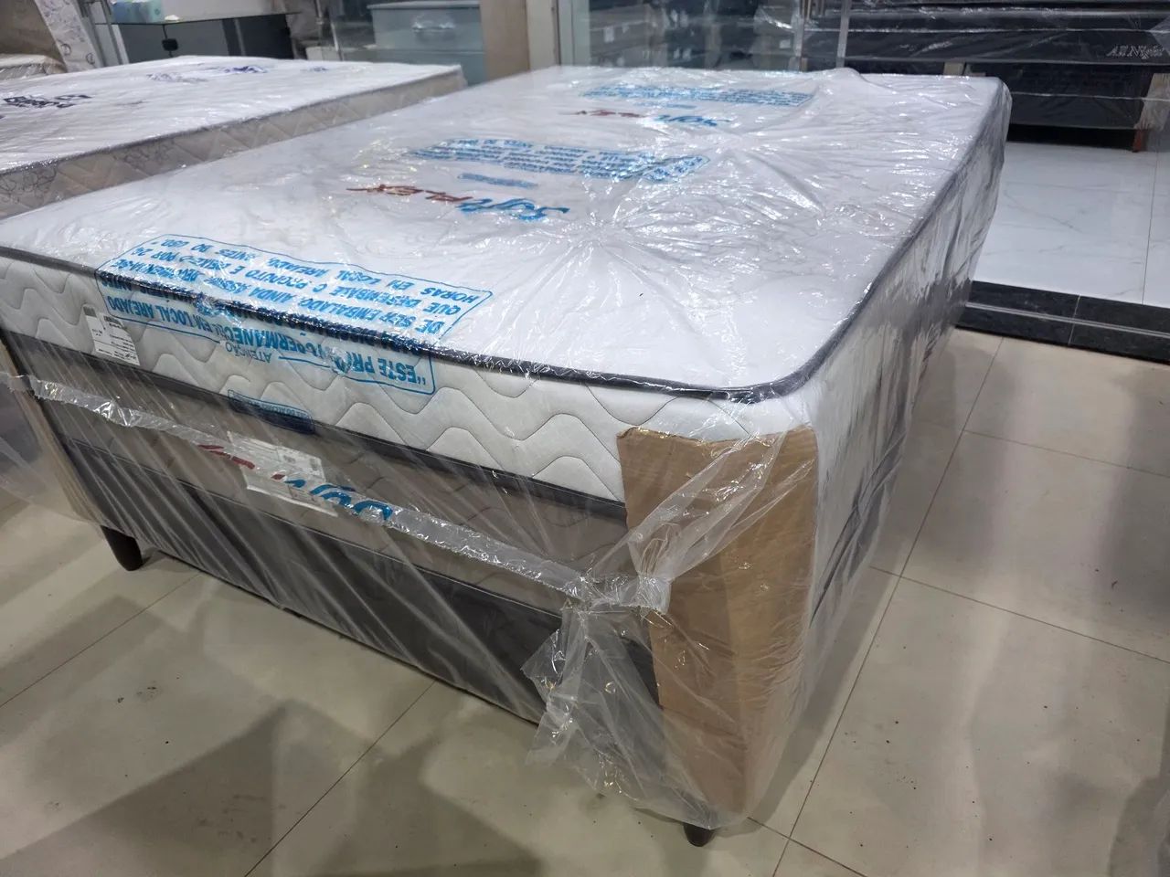 Cama  conjugada casal molas ensacadas nova  - Foto 2
