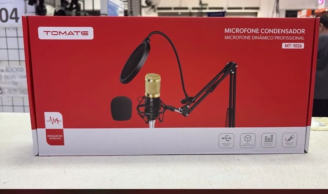 Microfone condensador profissional- ENTREGA A DOMICÍLIO 
