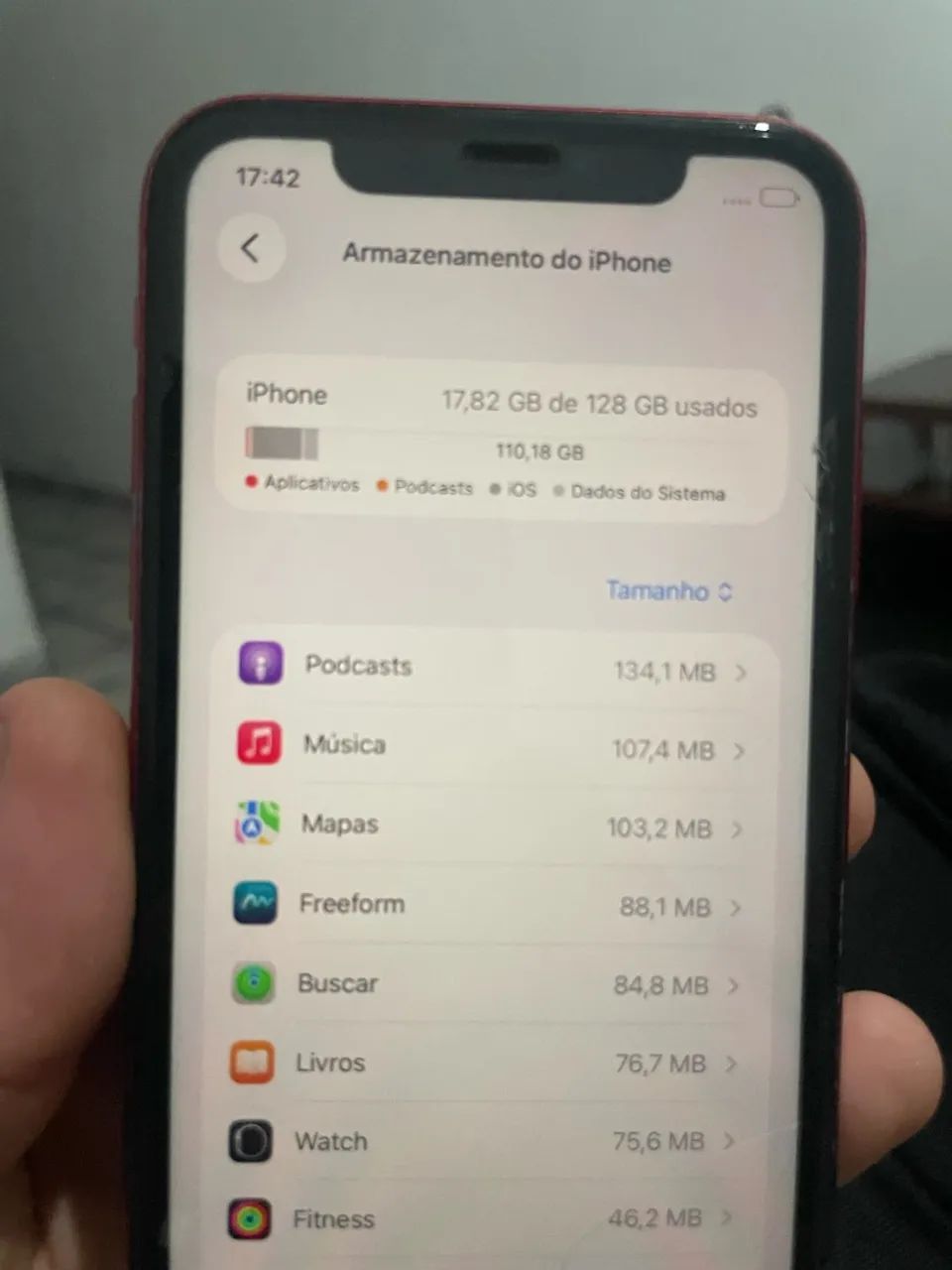 iPhone 11 RED 128 gigas tudo ok - Foto 2