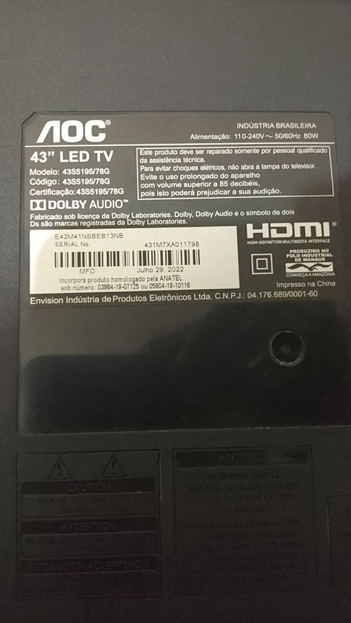 Tv 43 polegadas smart 4k Android semi nova  - Foto 3