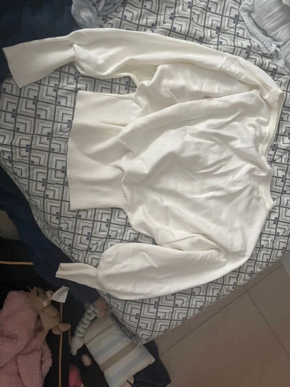 Casaco branco Bershka 