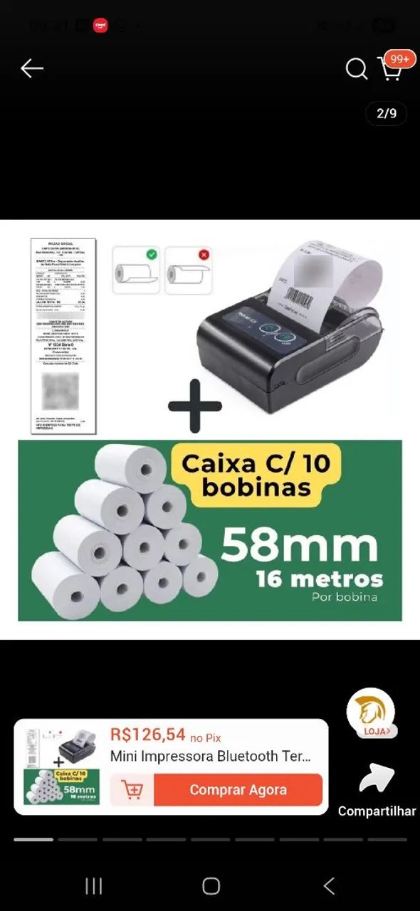 Impressora termica pós 58  - Foto 2