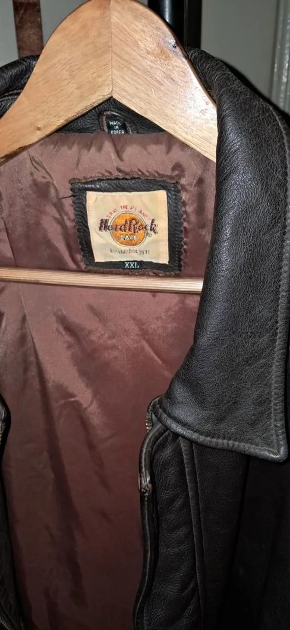 Jaqueta Hard Rock Café Original em couro  - Foto 3