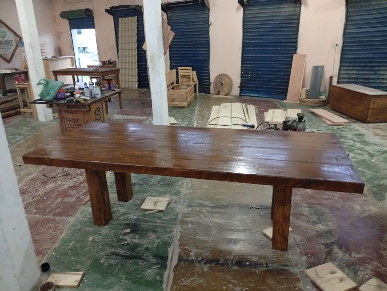 Mesa de madeira maciça 3 metros - Foto 2