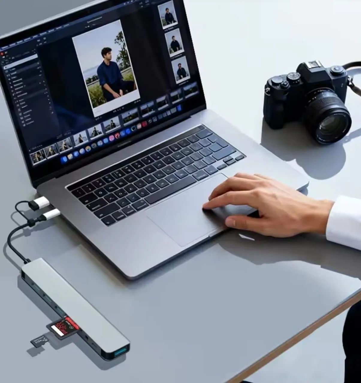 Hub 8 em 2 Tipo C USB com áudio  - Foto 4