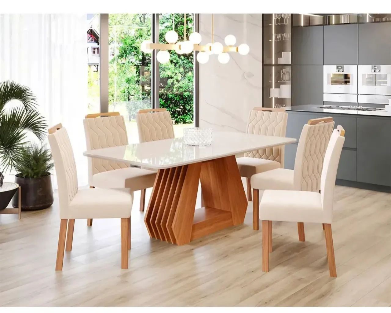 Vendo mesa de jantar com 4 cadeiras 