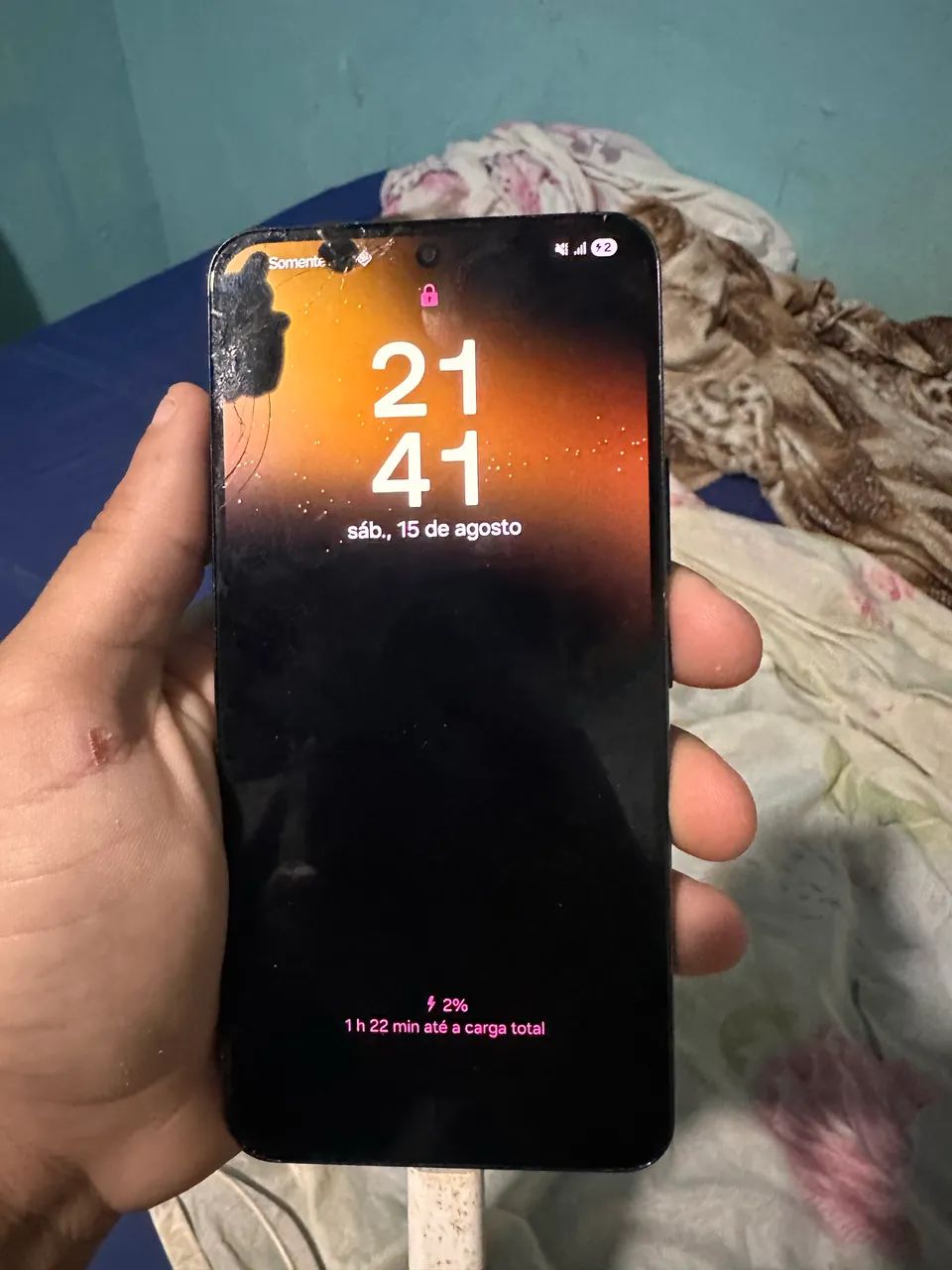 S22 normal, com a tela quebrada - Foto 5