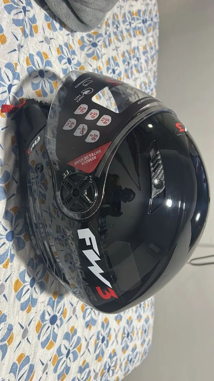 Capacete fw3 aberto  - Foto 4