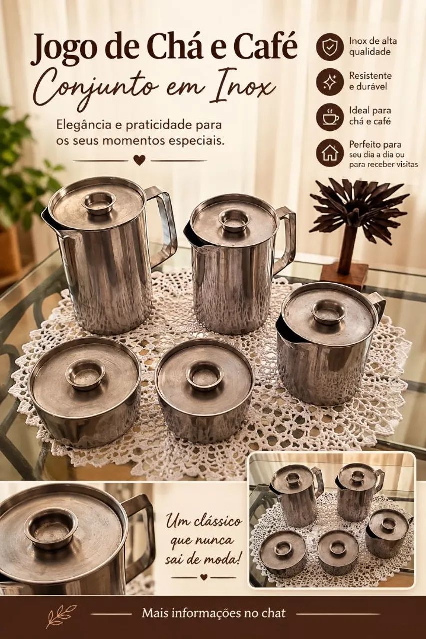 Jogo vintage de Chá e Café completo Eberle 18/8