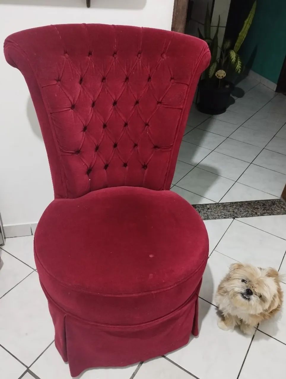Poltrona Vermelha super estilosa veludo - Foto 2