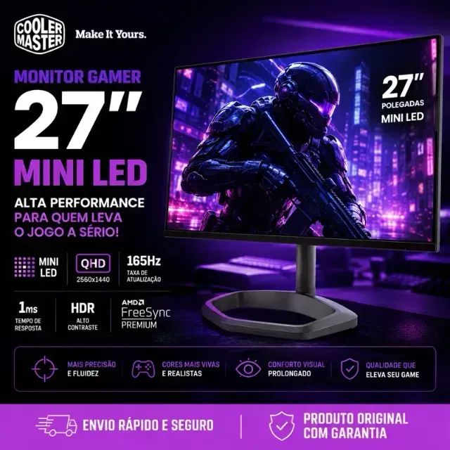 MONITOR GAMER COOLER MASTER 27? MINI LED  - Foto 2