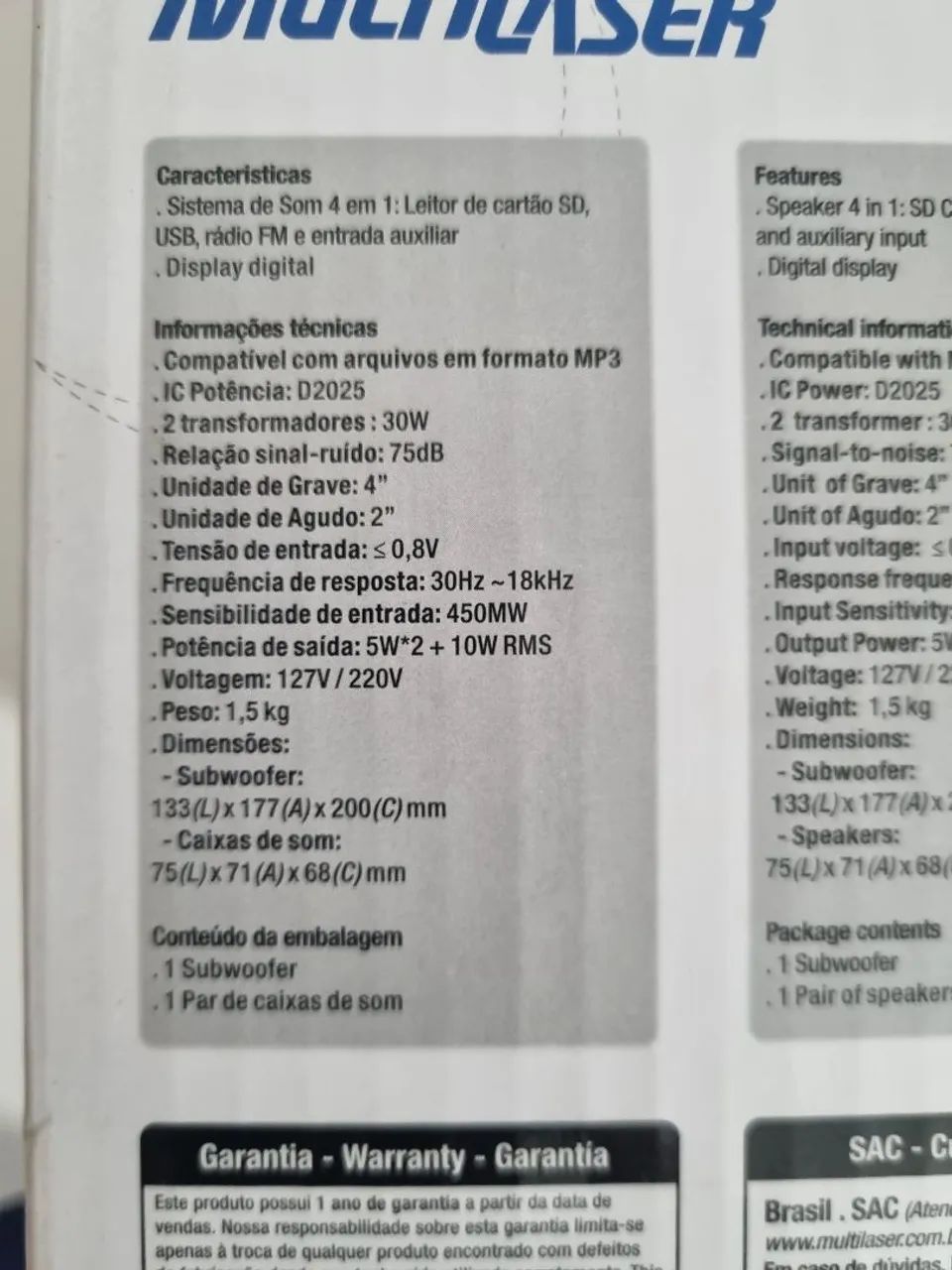 Caixa de som com subwoofer nova - Foto 5