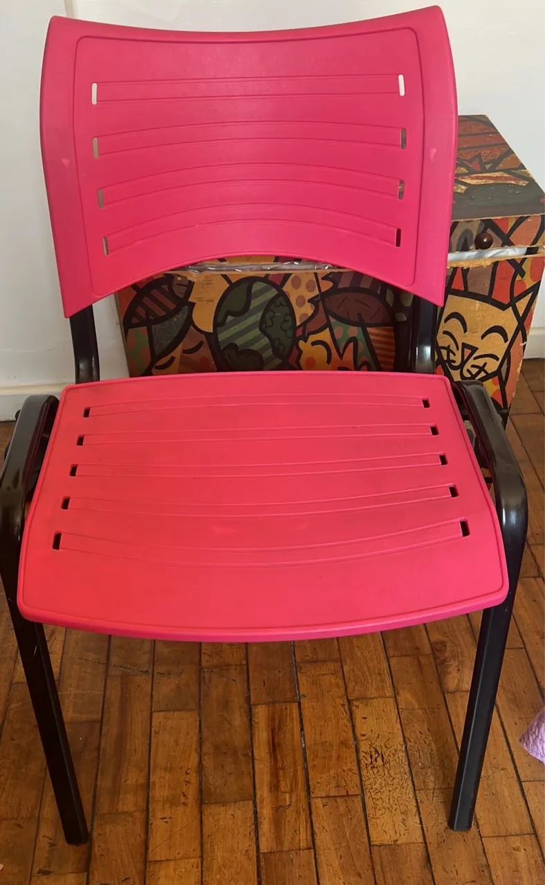 Par de cadeiras impecáveis ISO rosa pink 