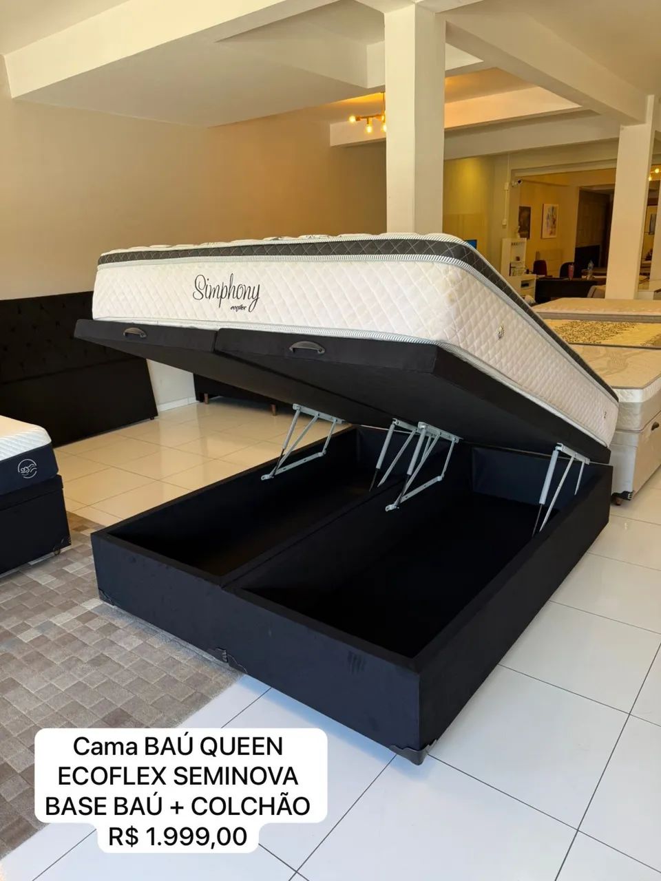 Colchão Queen ECOFLEX com base BAU - Entrego!  - Foto 4