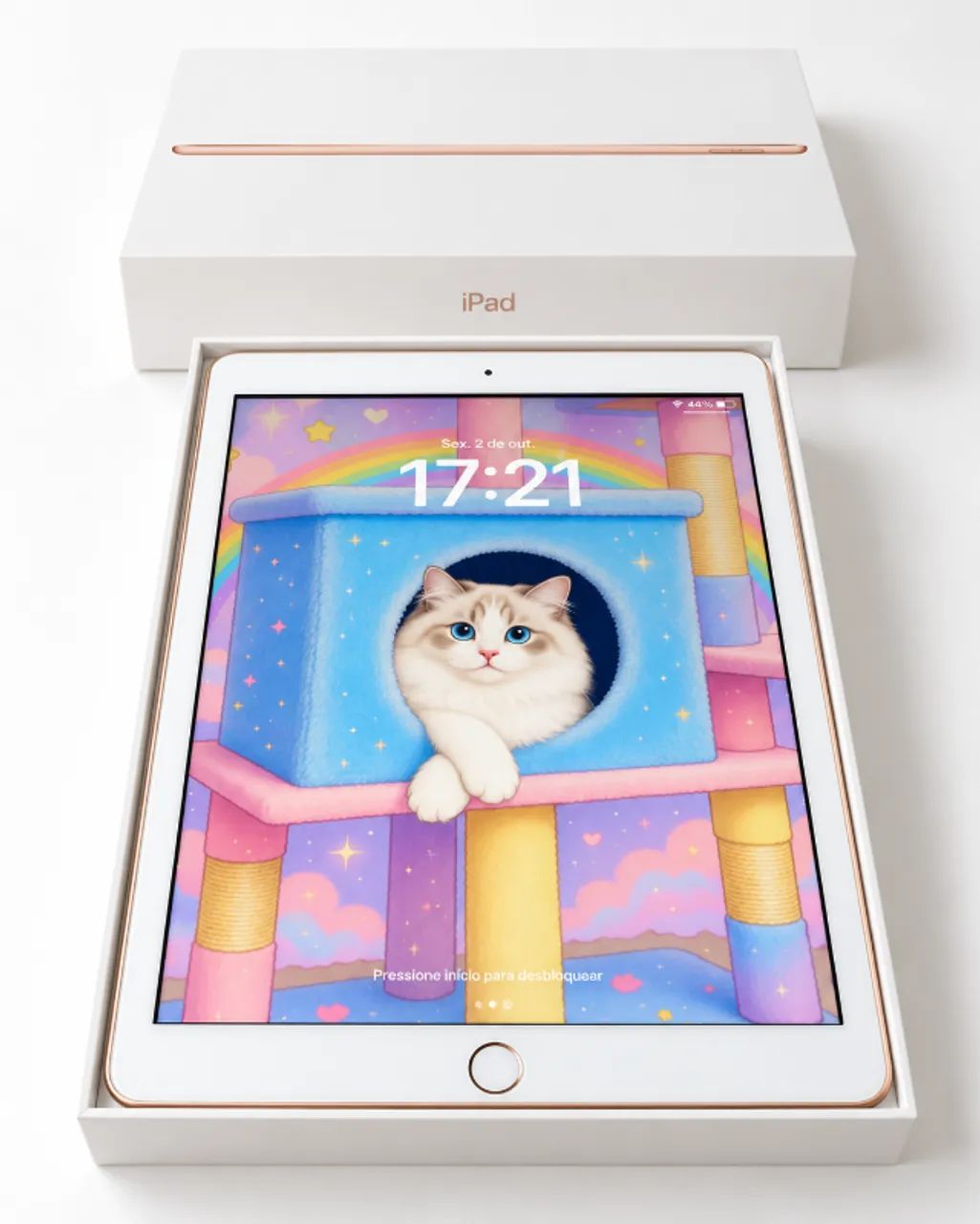 iPad 8ª Geração 32GB Rose Gold - Impecável + Caixa + Carregador