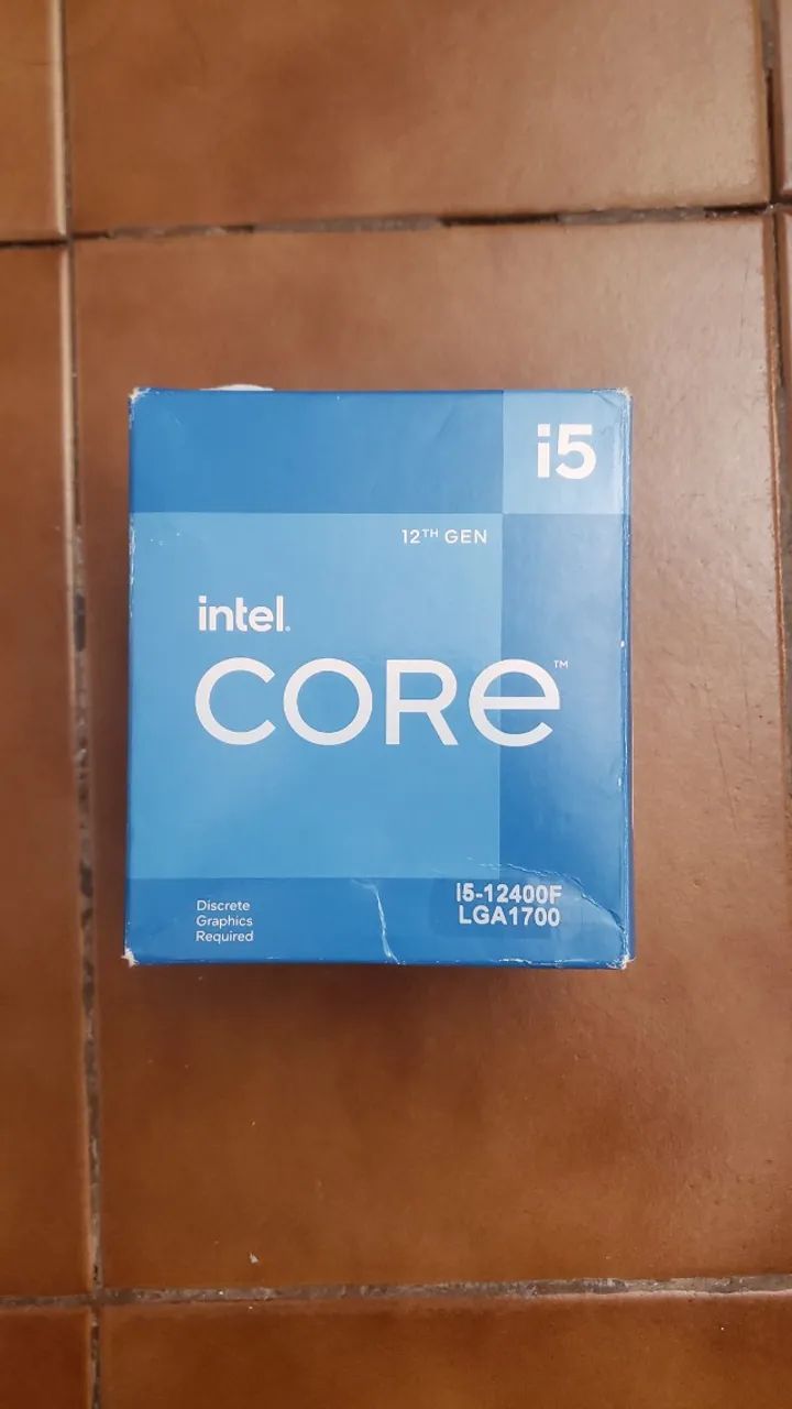 Caixa do Intel Core i5 12400F (SOMENTE A CAIXA)