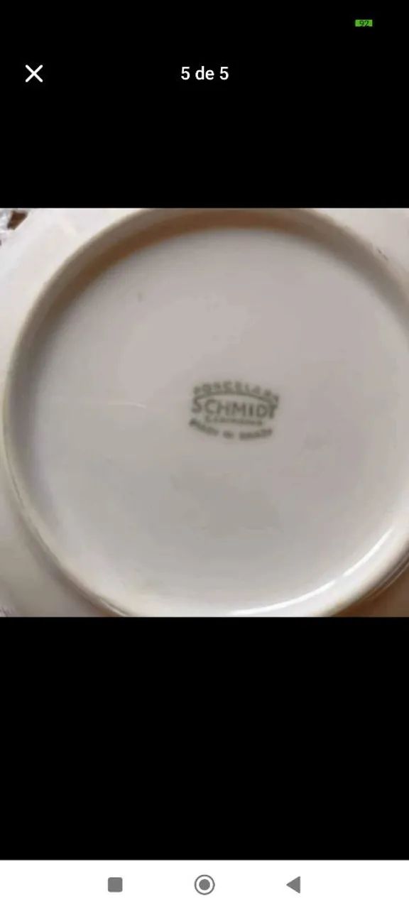 CONJUNTO DE SOBREMESA EM PORCELANA  - Foto 5