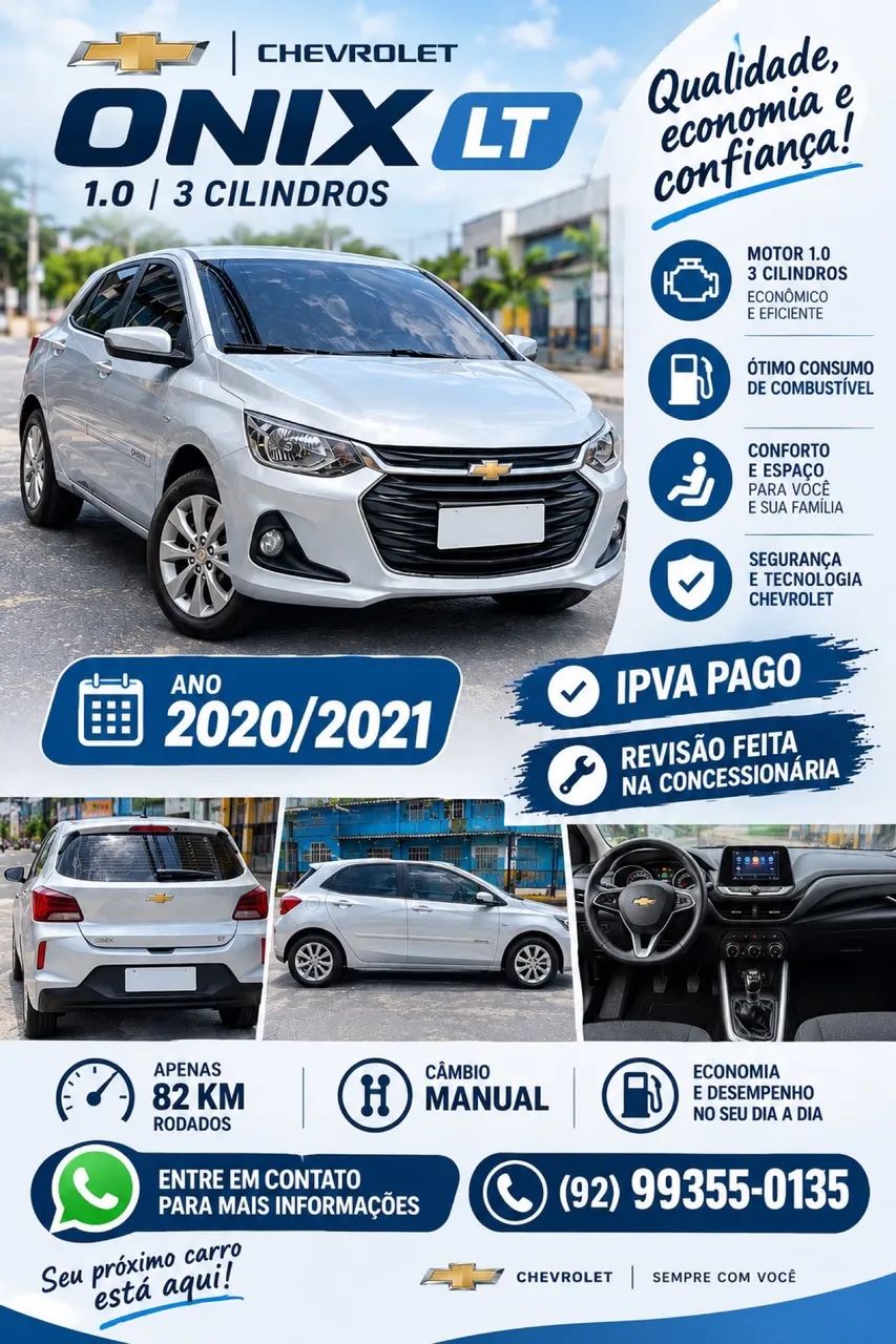 Chevrolet Onix ONIX HATCH LT 1.0 12V Flex 5p Mec. 2021