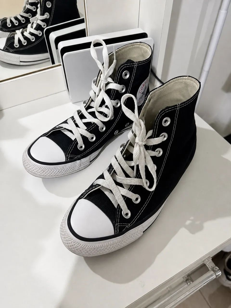  All Star Converse Preto Cano Alto - Pouco Usado