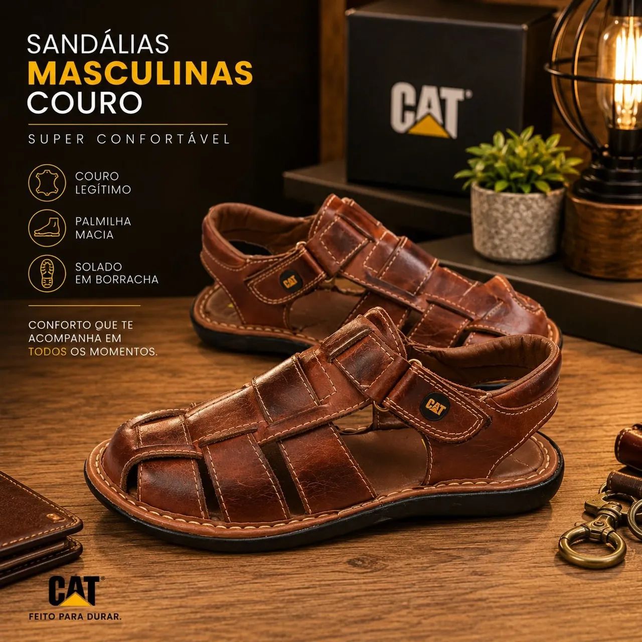 Sandália Couro Legítimo 