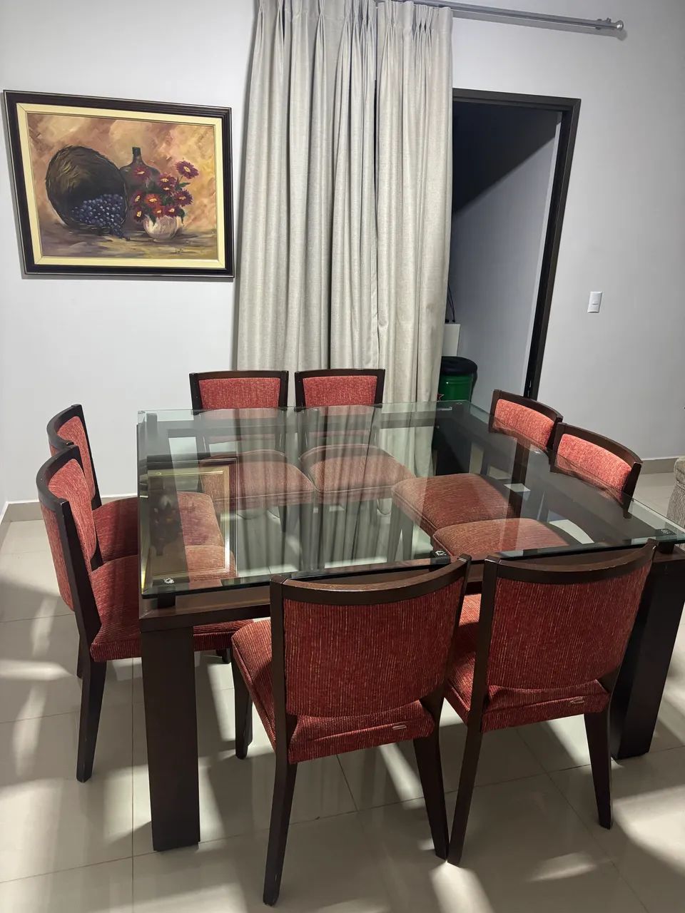 Vendo mesa madeira 8 lugares