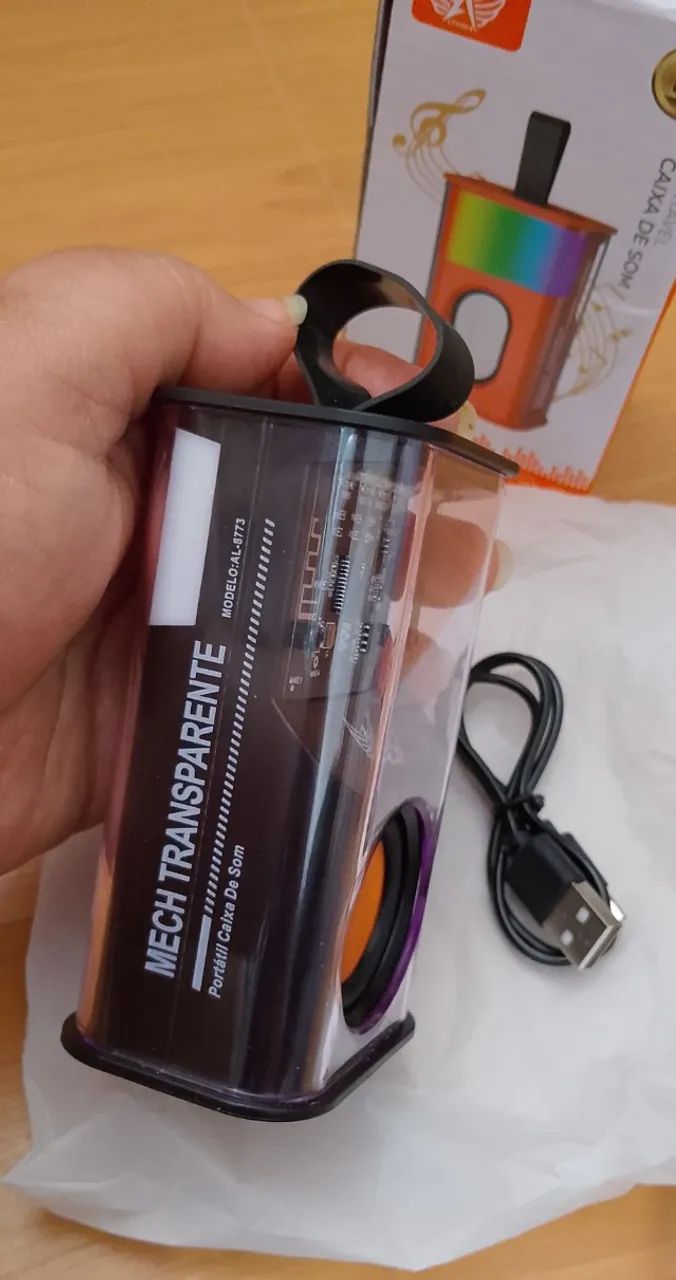 CAIXINHA DE SOM BLUETOOTH LED RGB - Foto 2
