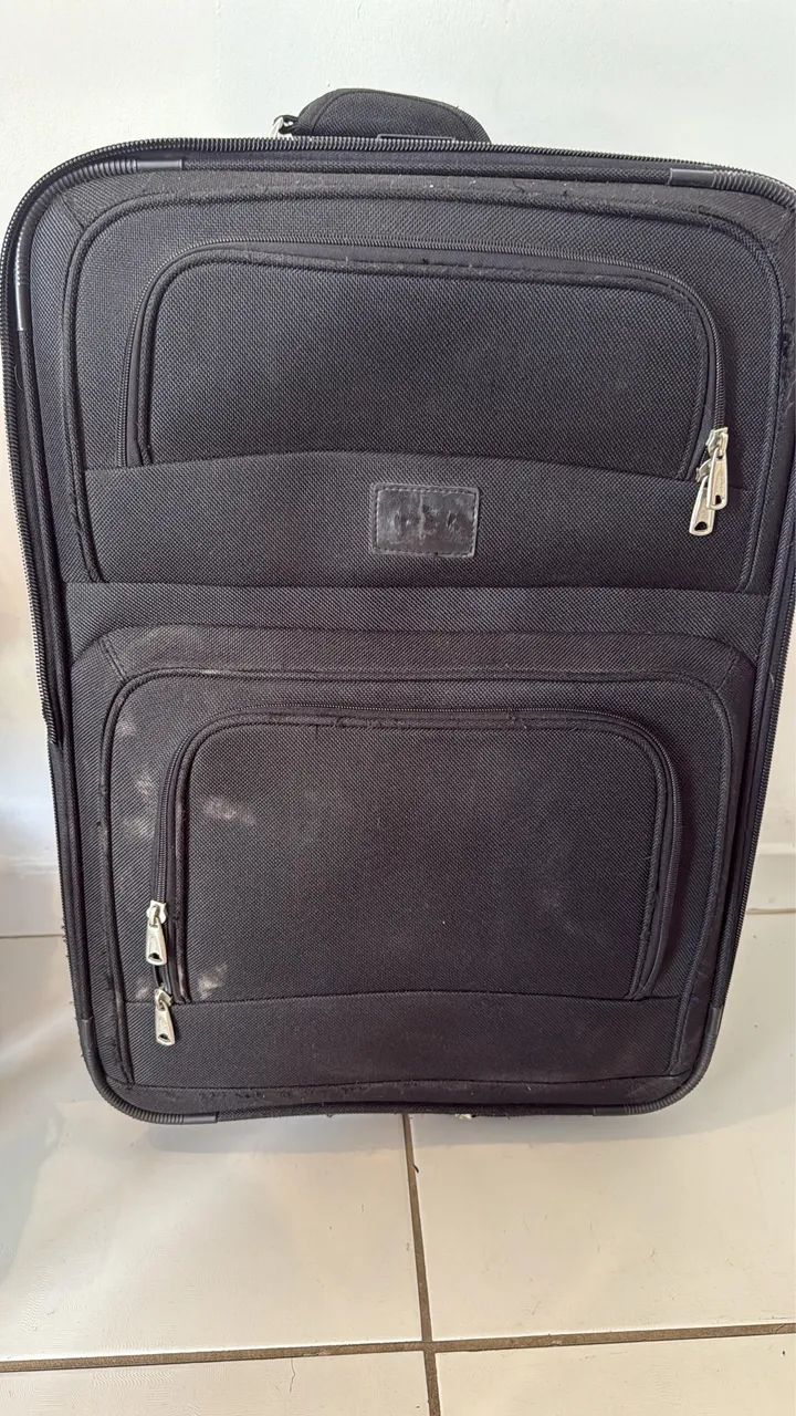 Mala Preta Média para viagem com 4 compartimentos - Foto 4