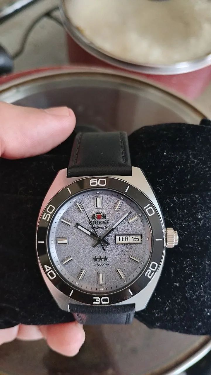Orient 3 estrelas automático vidro de Safira.  - Foto 3