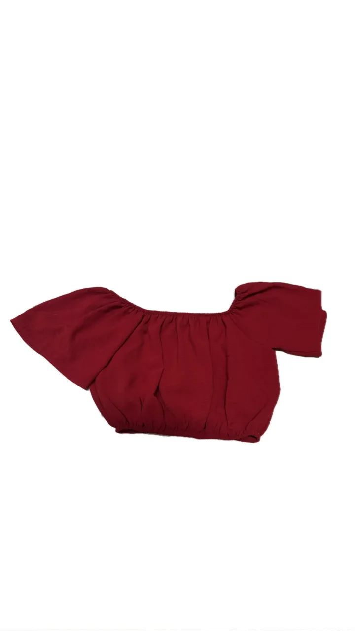 Cropped vermelho ciganinha - Foto 3
