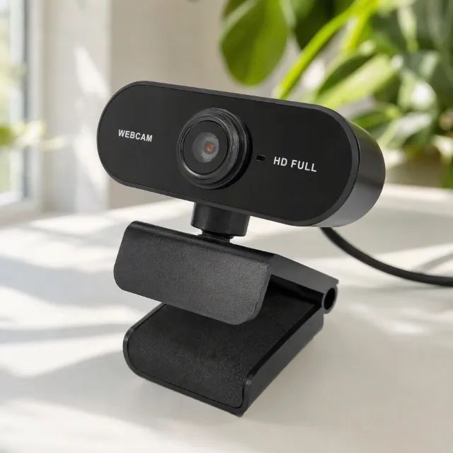 Webcam Full HD 1080p Com Microfone Para PC Notebook USB Plug And Play - Foto 4