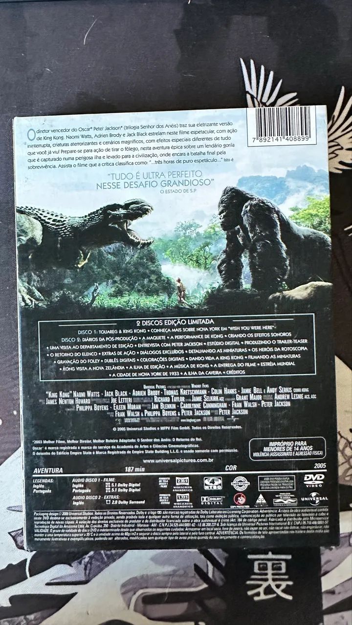 DVD King Kong (2005) - 2 Discos Edição Limitada - Original - Foto 2