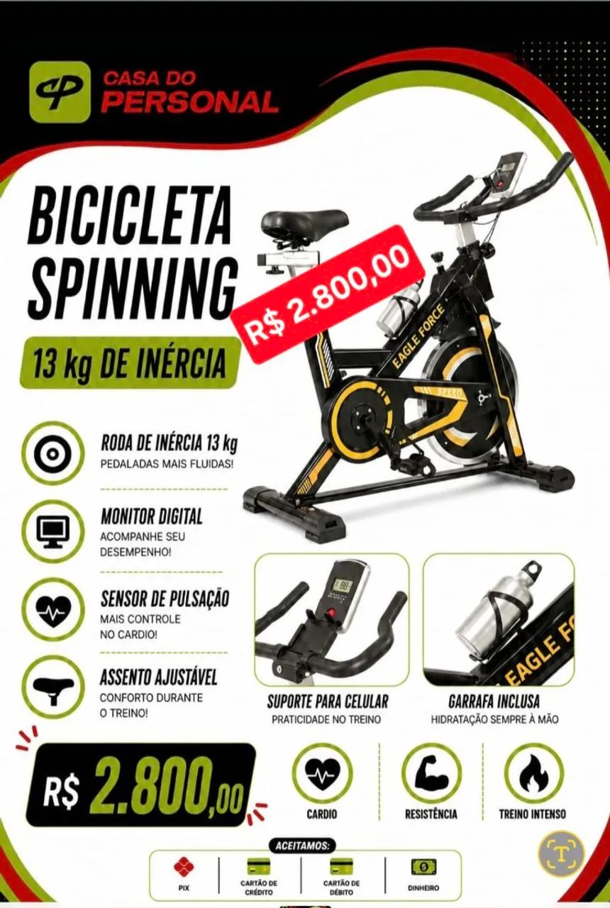 Bicicleta Ergométrica Spinner Profissional 