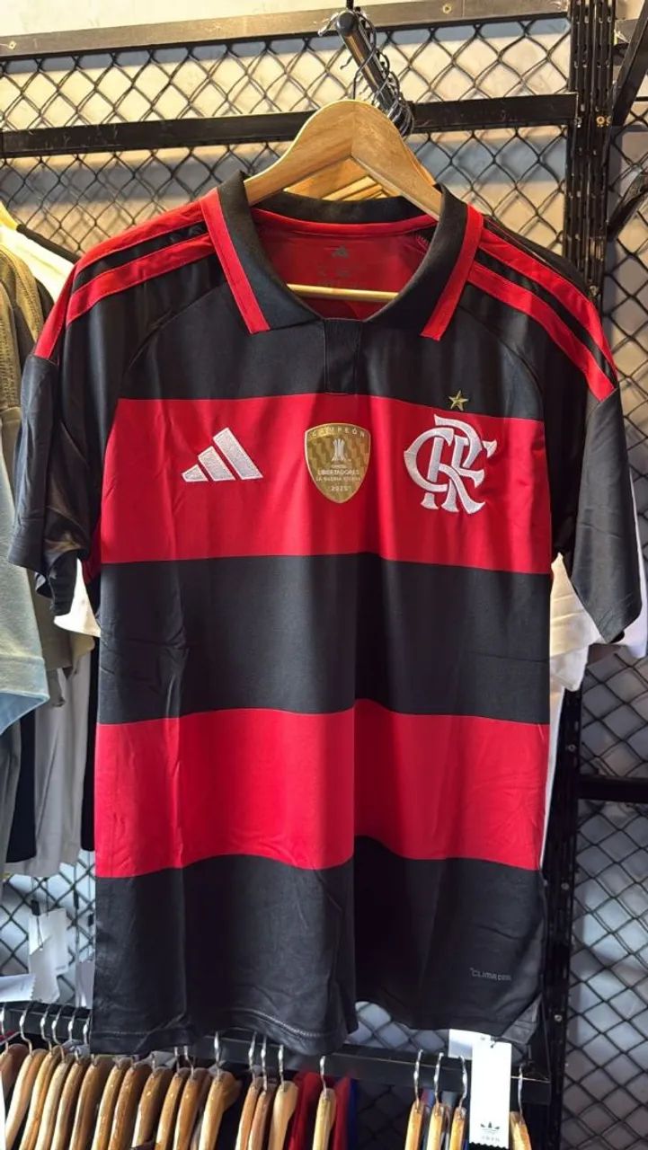 Camisa Flamengo Com Patch Campeão Libertadores  - Foto 3