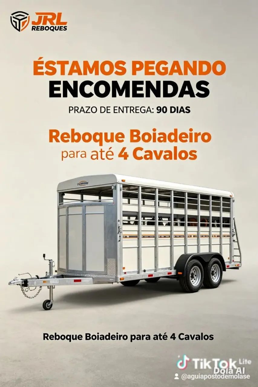 Reboque boiadeiro <br><br>- Modelo: Boiadeiro Quinta Roda ? até 4 cavalos de lareboquedo - Foto 3