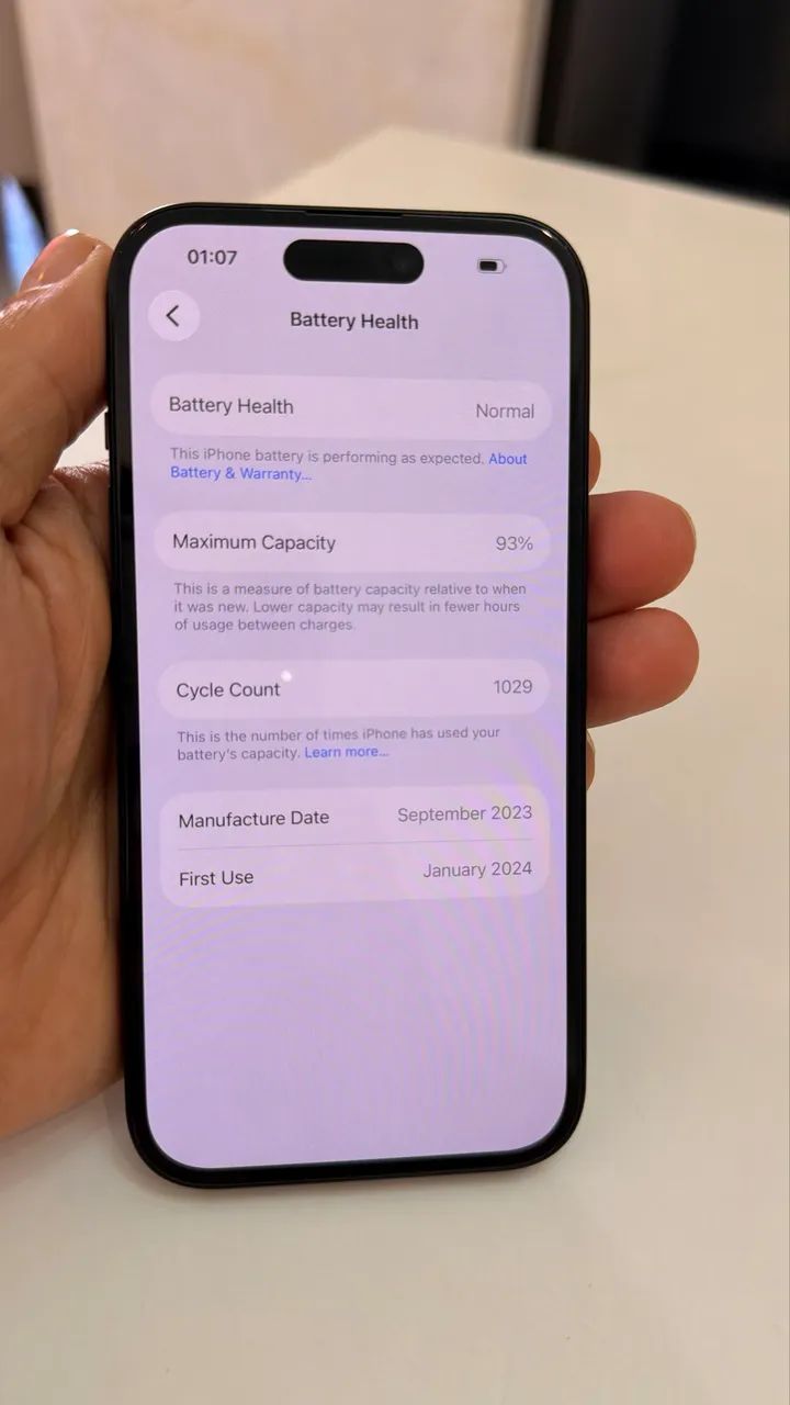 iPhone 15 128G Bateria 93% único dono  - Foto 2