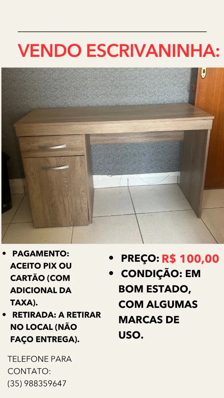 Escrivaninha usada