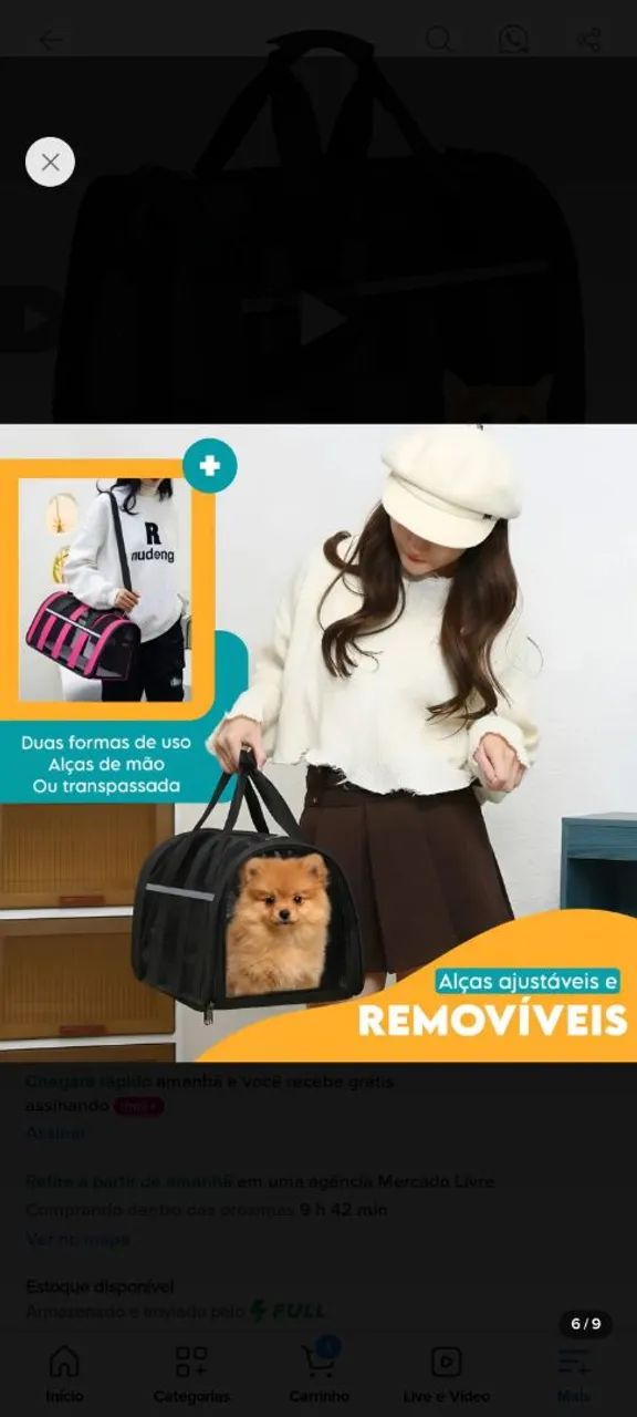 Bolsa pet cães e gatos  - Foto 4