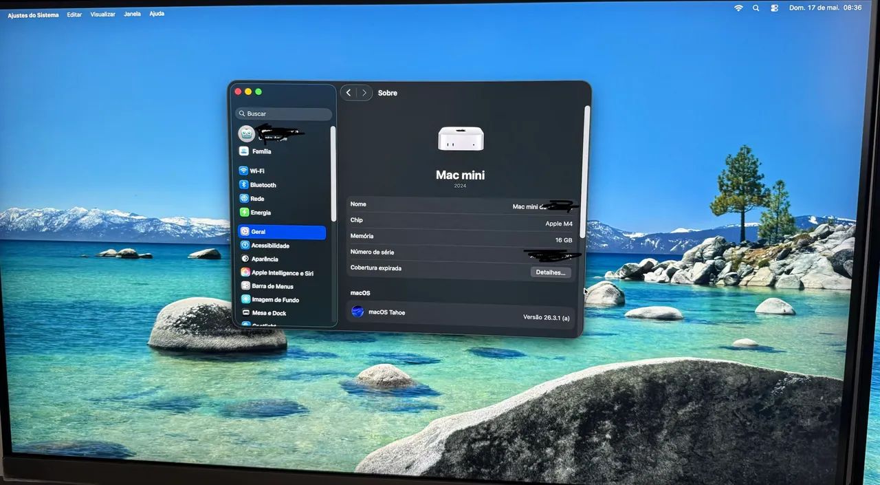 Mac Mini M4 16GB 256GB - Dezembro 2024 - Impecável - Computadores