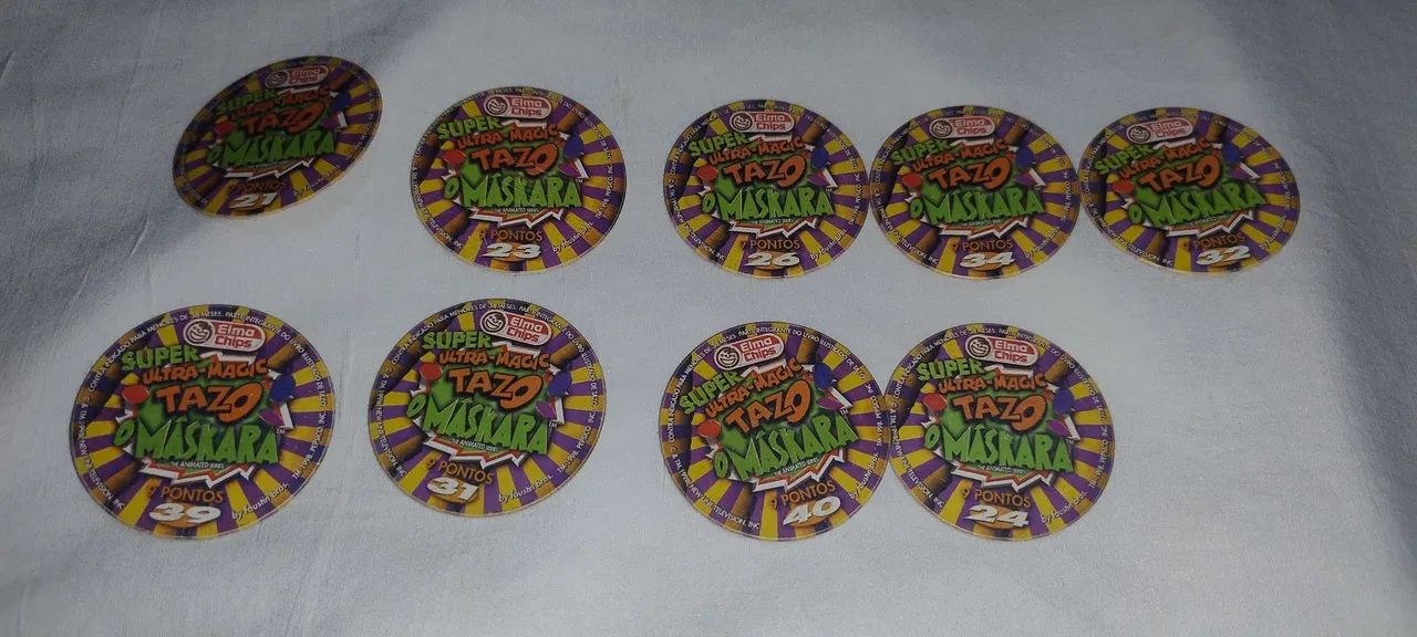 Lote 9 Tazos O Máskara Elma Chips 