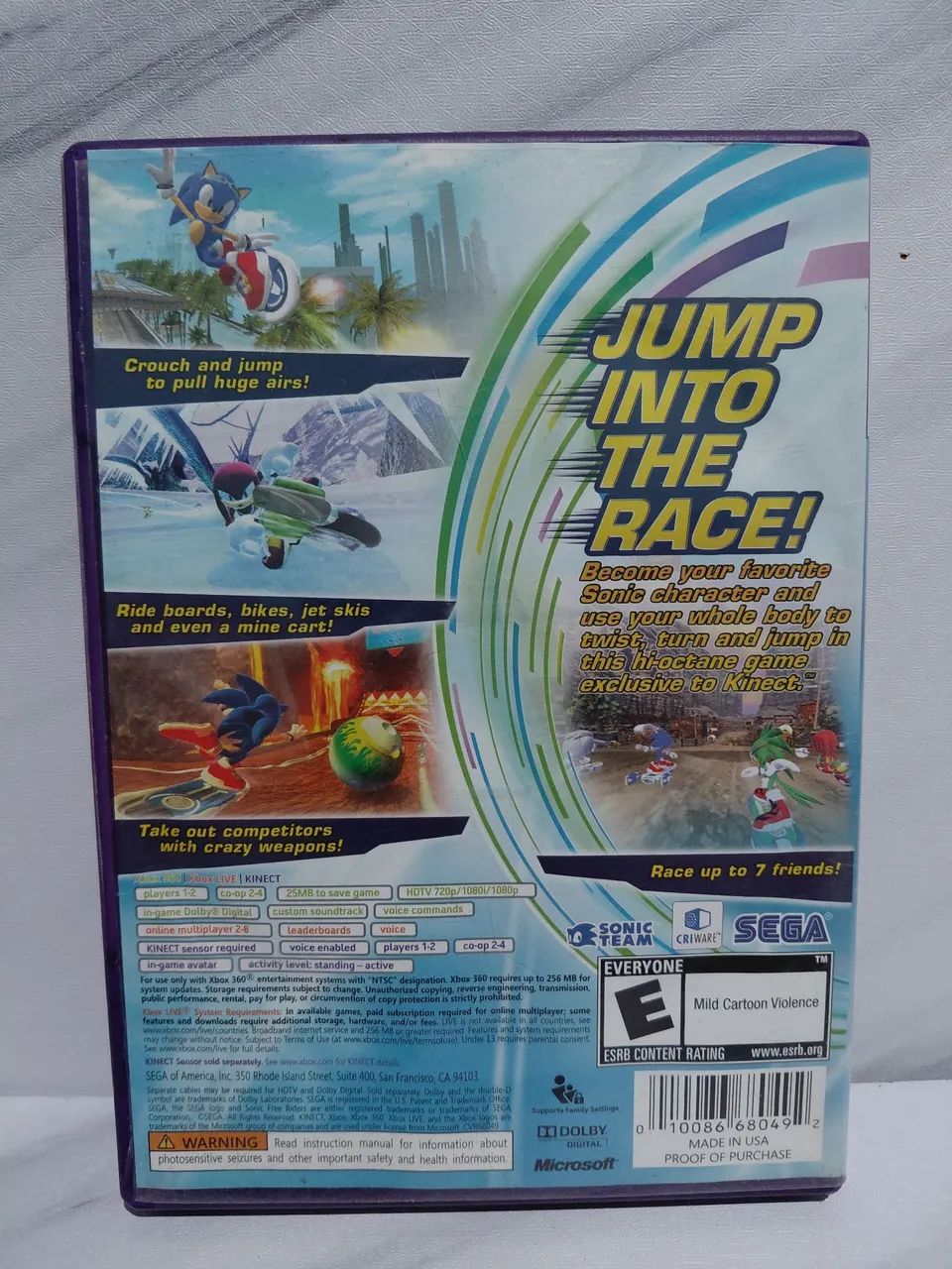 Jogo Sonic Free Riders Kinect  Xbox 360 - Foto 4