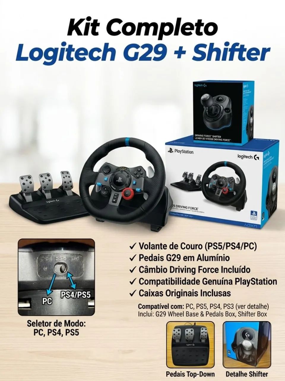 Kit Logitech G29 de simulador!