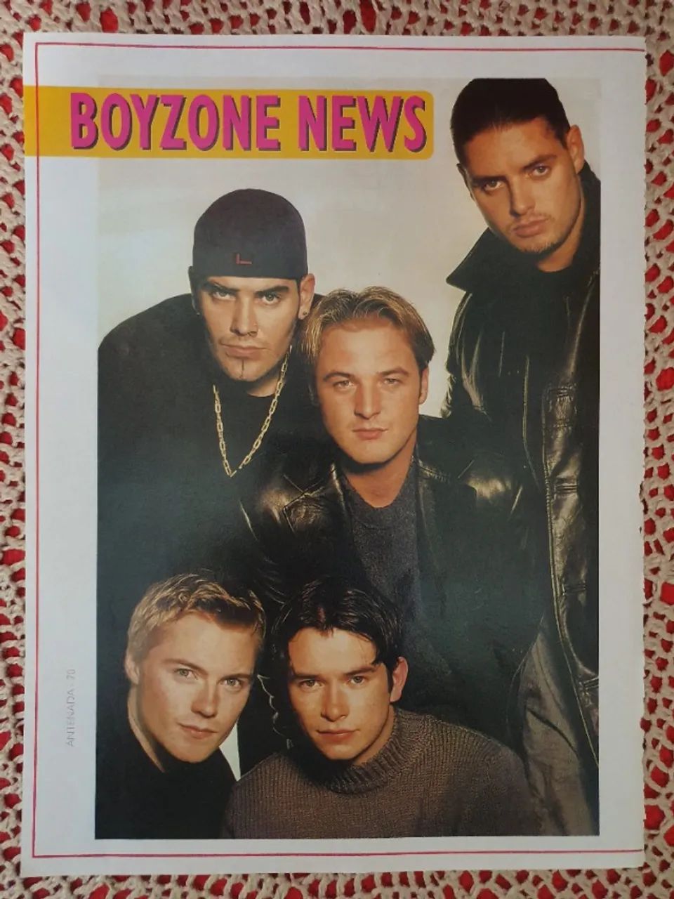 Mini pôster e matéria Boyzone