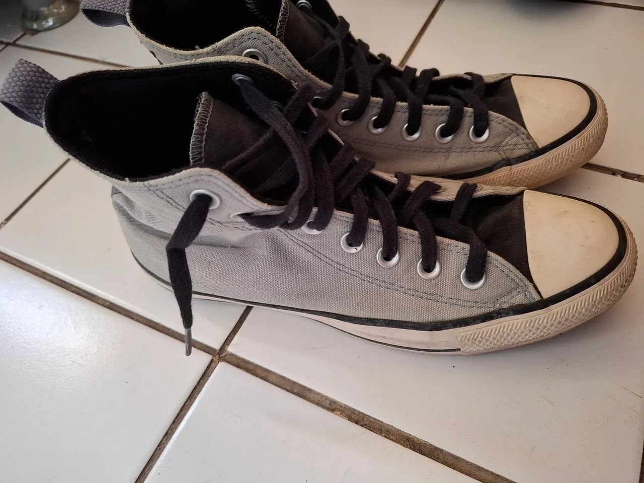 Tenis all star cano alto cinza - Foto 3