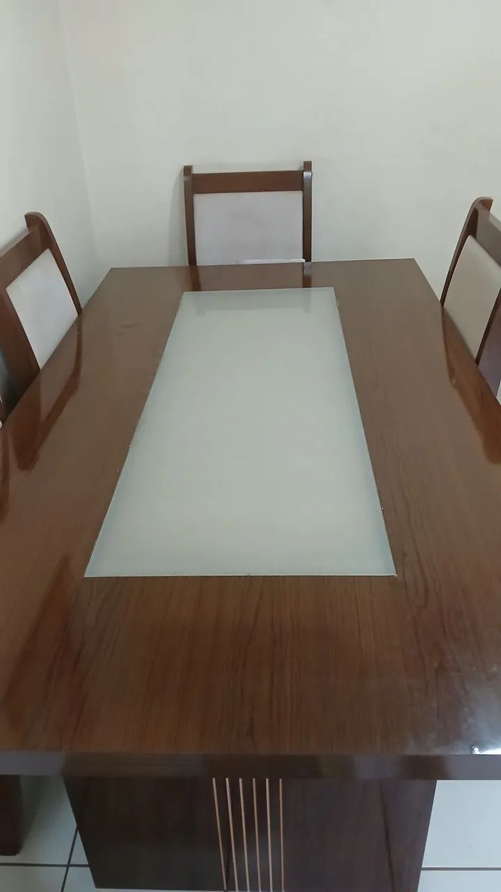 Jogo Mesa de jantar 6 cadeiras em madeira MDF - Foto 4