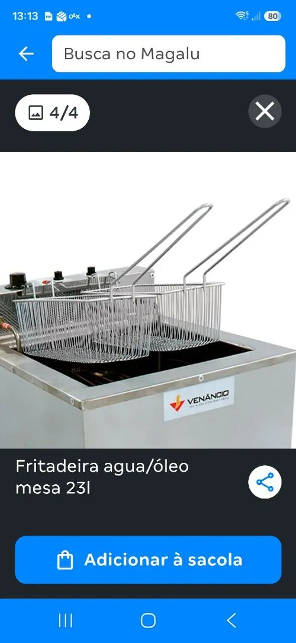 Fritadeira 18l  água e óleo 