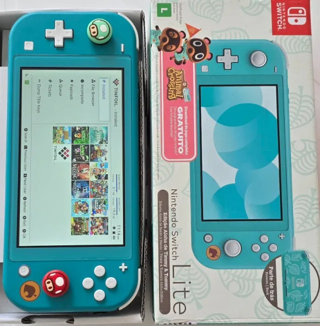 Nintendo Switch Lite Cinza- Desbloqueado 256GB - Novo - Consoles