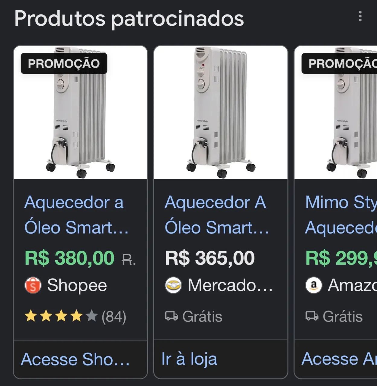 Aquecedor a óleo 