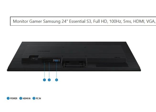 Monitor Gamer Samsung Essential S3 - 24 polegadas - Foto 3